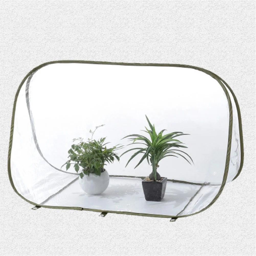 

Protective Plant Transmitting Insect-proof Warm Triangle Mini Transparent Vegetable Greenhouse Cover Growing Garden Folding