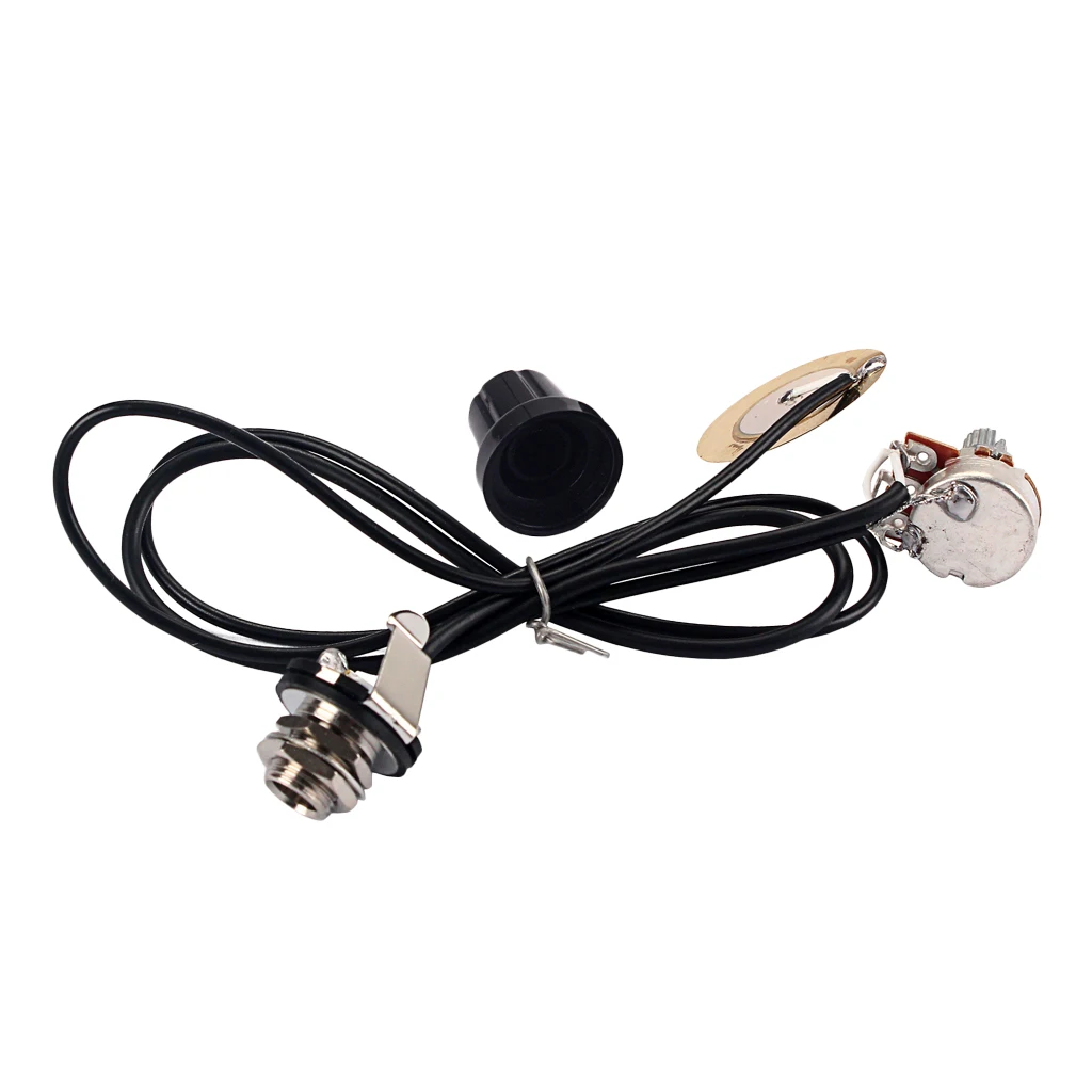 Durable Wired Pickup B500K Potentiometer DIY for Cigar Box Guitar/Ukulele/Kalimba Parts