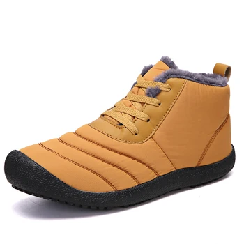 

Winter Couple Boots Keep Wam Plush Snow Ankle Boots Martens Men Fashion Comfortable Outdoor Walking Ultralight Footwear Big Size