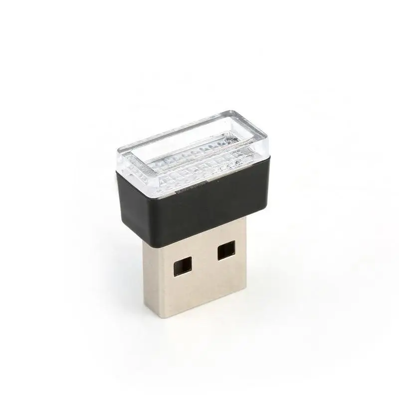 2 шт. светодиодный светильник для автомобиля, авто интерьер, USB атмосферный свет, украшение, аварийная лампа, авто USB светильник, штекер, рассеянный декор, светильник ing W1K0