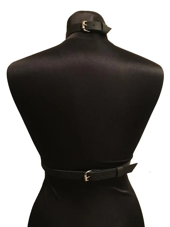 New Sexy Women Punk PU Leather Chain Belts Body Bondage Party Stage Sculpting Harness Waist Belt Straps Tassel Chain Suspenders