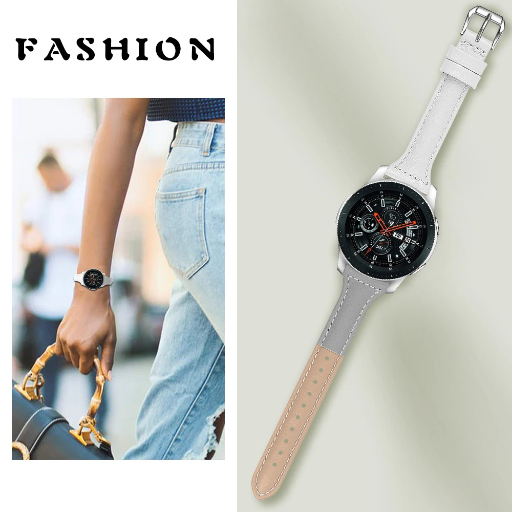 Кожаный ремешок для samsung Galaxy Watch 46 мм gear S3 Frontier/S3 классический кожаный ремешок 22 мм ремешок для часов huawei Watch GT браслет