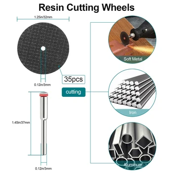 

60pcs Die Grinder Woodworking Cut Off Disc Universal Circular Rotary Tool Multifunction Diamond Cutting Wheel Set Portable Home