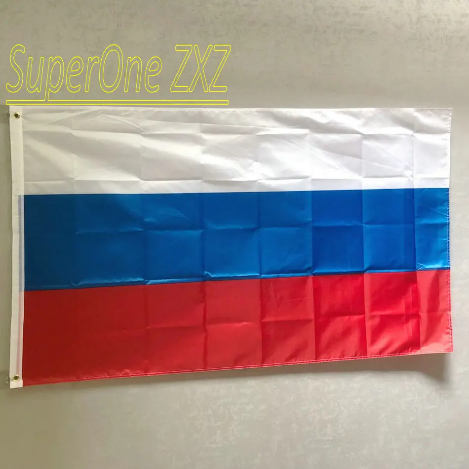 ZXZ Бесплатная доставка флаг России 90x150 см супер-поли российские флаги стран СССР