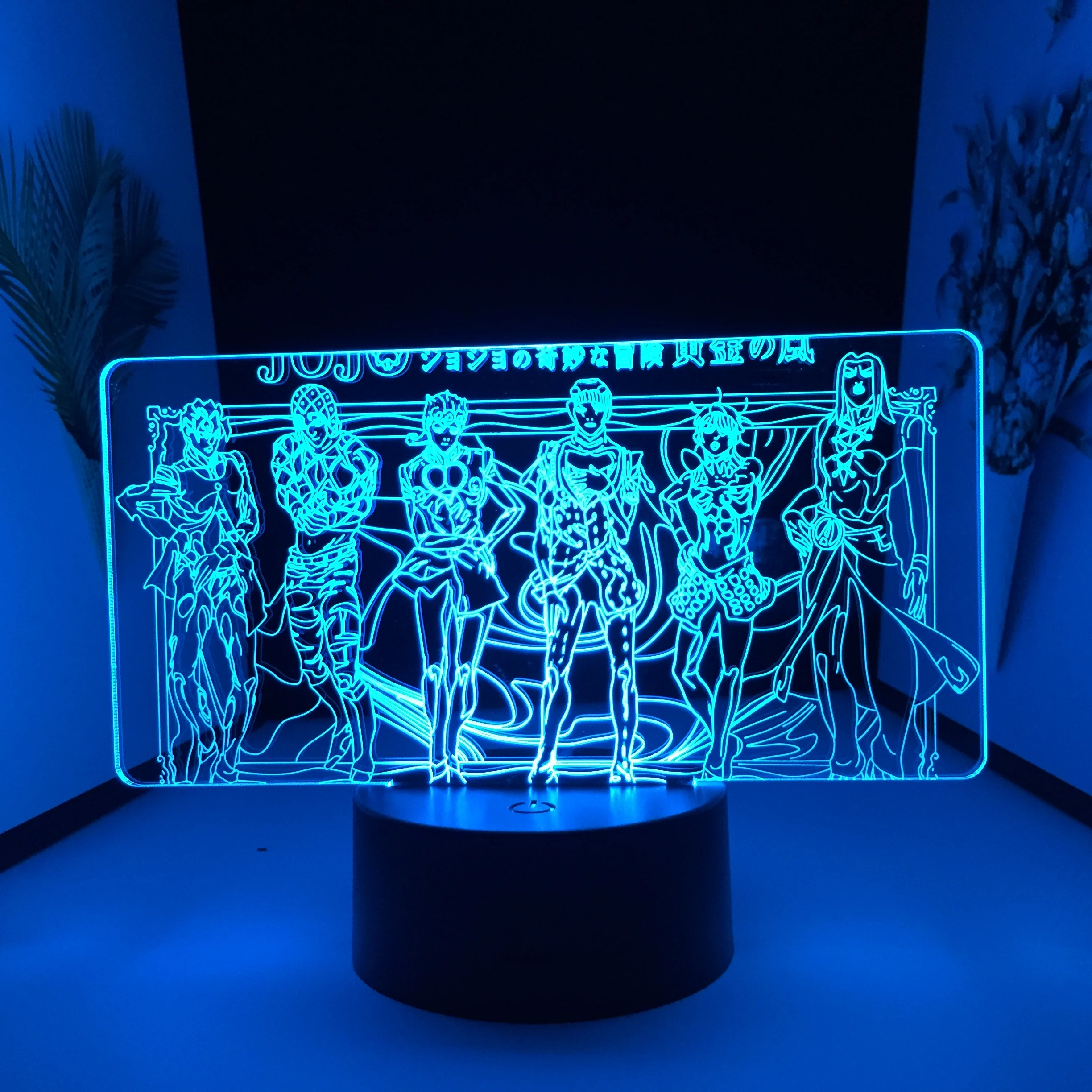 

Светодиодсветильник лампа в стиле аниме «Необычные приключения Джоджо», акриловая настольная лампа для спальни, подарок на день рождения, Рождество