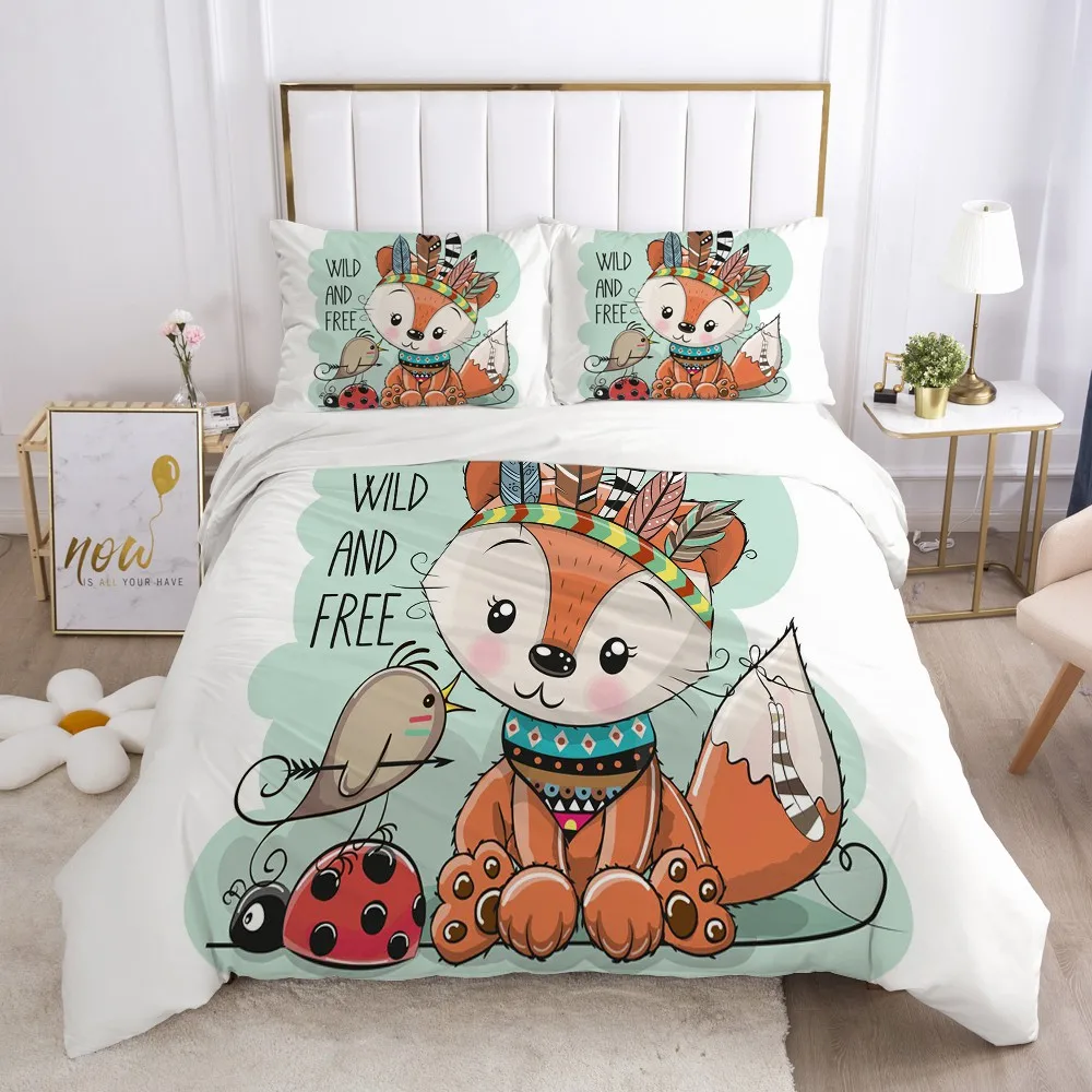 Cartoon Kids Bedding Set for Crib Children Boys Girls Baby Comforter
