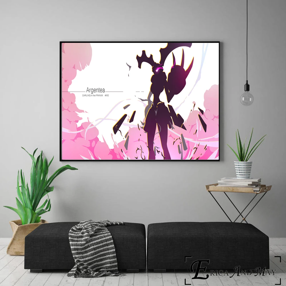 Darling In The Franxx минималистичный рисунок холст постеры и принты Настенная картина
