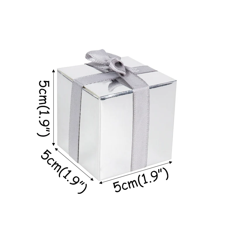 WEIGAO, 20 шт., свадебные сумки для конфет в полоску, золотые подарочные сумки, рождественские вечерние пакеты для печенья, печенья, упаковка, посылка из розового золота, Подарочная коробка на день рождения - Цвет: silver