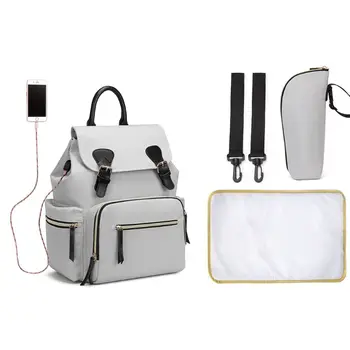

2020 Baby Diaper Bag Mummy Maternity Nappy Travel Backpack Large Capacity with Thermal Pocket Changing Pad Stroller Straps