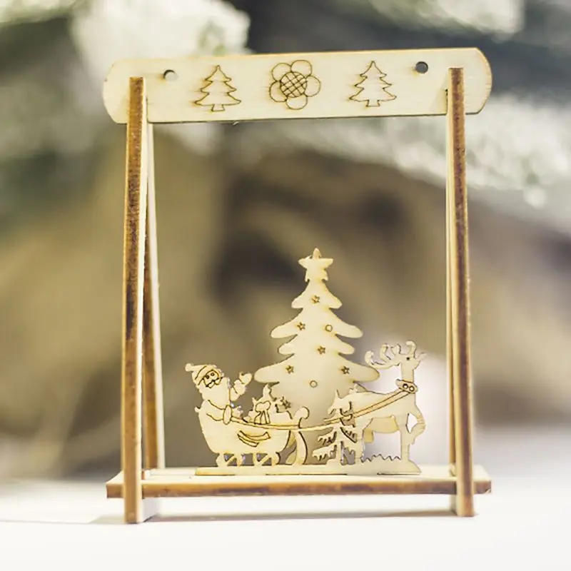 3D DIY деревянное Рождественское украшение сращивающиеся настольные украшения