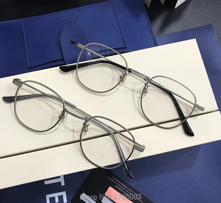 

Gentle Brand Retro glasses frame men women titanium Pure Hand-made eyeglasses frames women spectacles myopia screwless eyewear