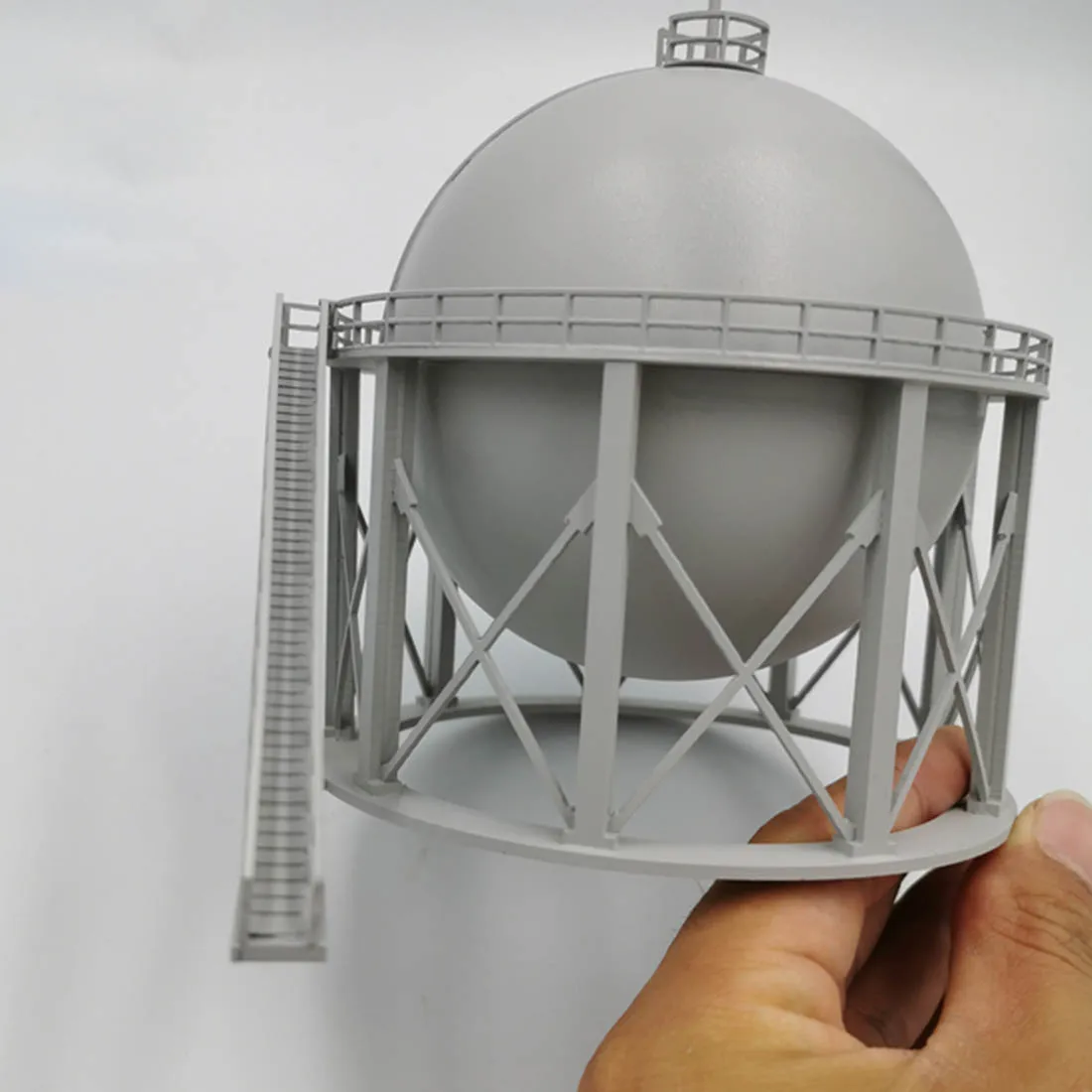 1:150 N масштаб промышленный песок настольная модель природный газ Сферический бак физическая модель миниатюрный пейзаж-серебристо-серый