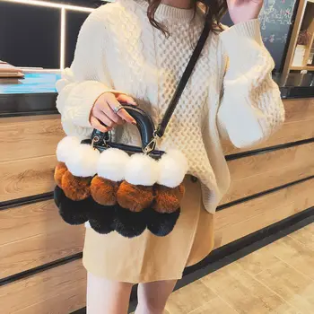 

Furry WOMEN'S Bag New Style Winter Plush Shoulder Bag Cool Handbag Shoulder Bag hand bag clutch bag purses and handbags