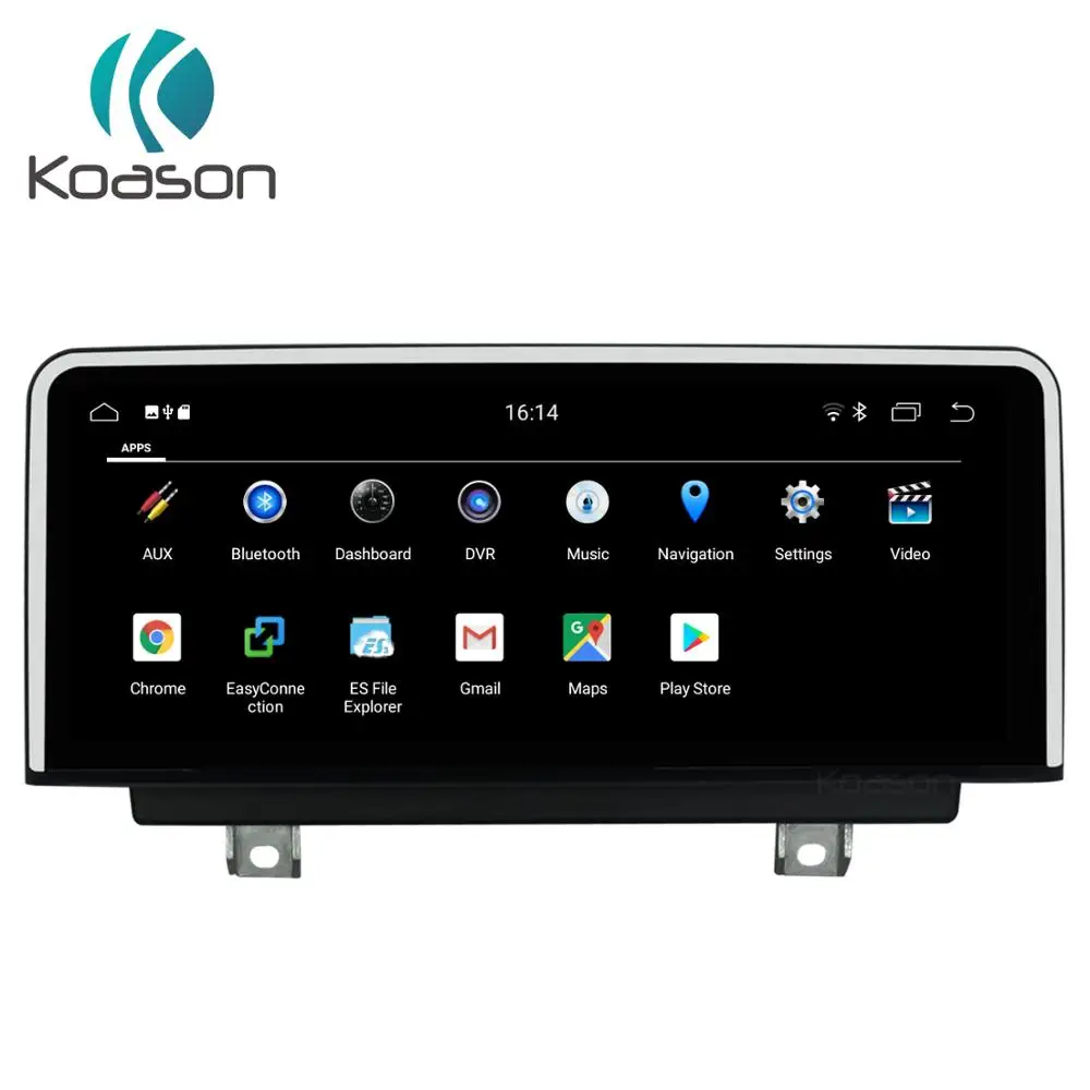 Koason 10,2" ips Tunch экран мультимедийный плеер Автомобильный Android 9,0 для BMW X1 F48 16-17 NBT/EVO система авто аудио gps навигация