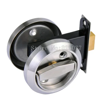 2 세트 스테인레스 스틸 보이지 않는 Recessed 컵 핸들 화재 증거 디스크 링 잠금 개인 정보 보호 숨겨진 도어 잠금 캐비닛 당겨 핸들 FK190