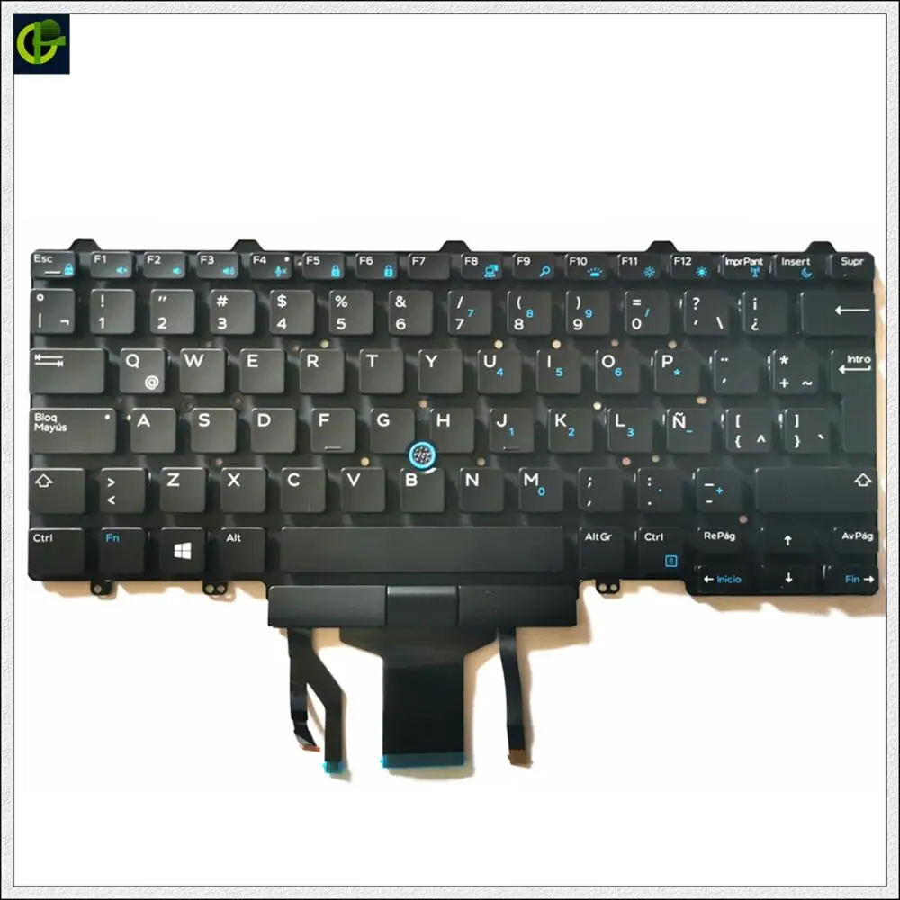Клавиатура с испанской подсветкой для ноутбука Dell Latitude 5480 5488 7480 E5480 E5488 E7480 7490 5490