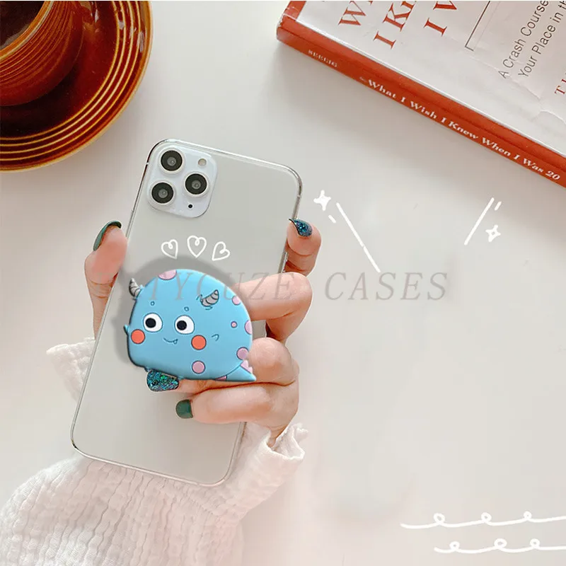 Soft Transparent cartoon phone holder case for Meizu M10 C9 Pro M9C finger ring stand cover meizu phone case with stones back