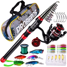 Long Throwing Rod Set Carbon Fiber Fishing Rod and Reel Fishing Line Bait Hook Storage Bag Sea Fishing Rod Combination