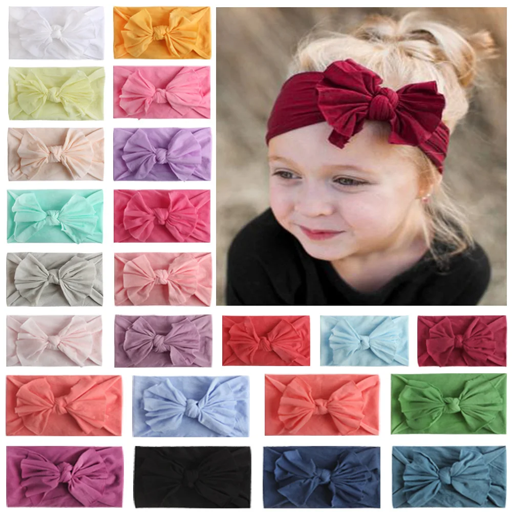 

2019 New Newborn Toddler Baby Girls Head Wrap Rabbit Big Bow Knot Turban Headband Hair Accessories Baby Gifts for 0-2Y