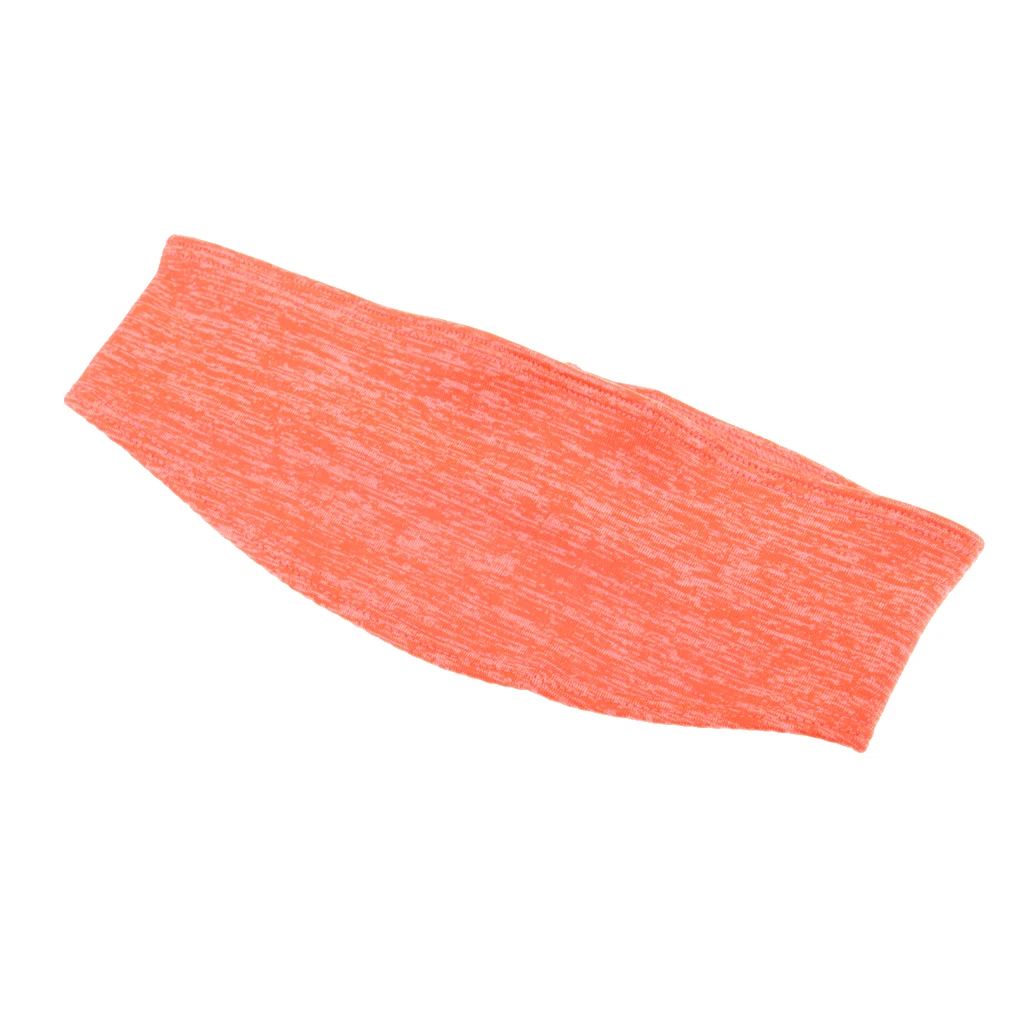Orange Women Men Performance Stretch Sweat Headband Yoga Sports Gym Workout Sweatband Wrap Hair Band 23.4x8.5 cm - Цвет: Orange
