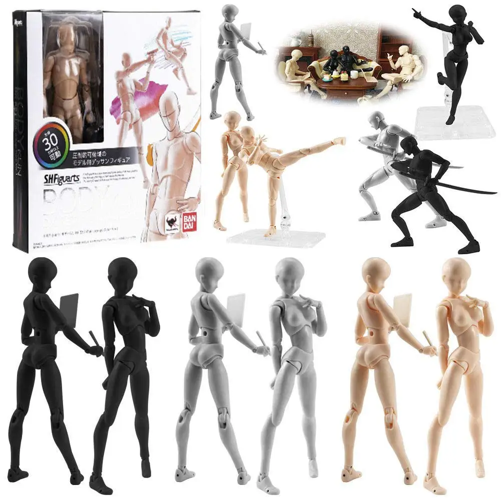SHFiguarts Body Kun DX набор подвижные фигурки BODY KUN/BODY CHAN серый/оранжевый цвет Ver ПВХ фигурка Коллекционная модель игрушки