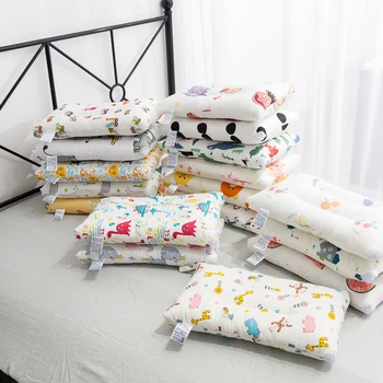 

30x50cm Baby Kids Cartoon Pillow Children Cartoon Animal Pillow Core Pure Cotton Washable Kindergarten Neck Protection Pillow