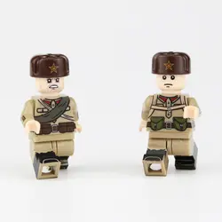 Одиночная продажа WW2 Военная советская армия солдат фигурки строительные блоки игрушки армейские фигурки блоки игрушки для детей подарок