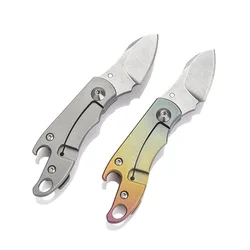Mini Camping de plein air en alliage de titane multicolore de haute qualité, couteau pliant de survie, Portable, outil EDC, couteaux de poche 