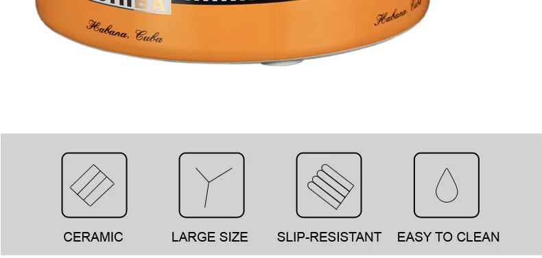 Cenicero portatil de cigarros COHIBA Cenicero de ceramica para el hogar de lujo para tabaco 4 posa bandeja de
