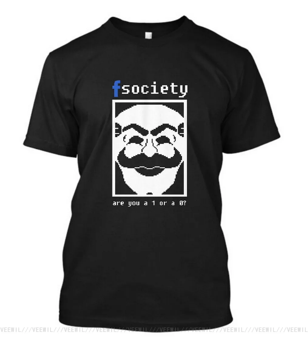 Футболка с надписью Mr робот fsocial Are You A 1 Or 0 хакерская цитата размер S 5XL свободный