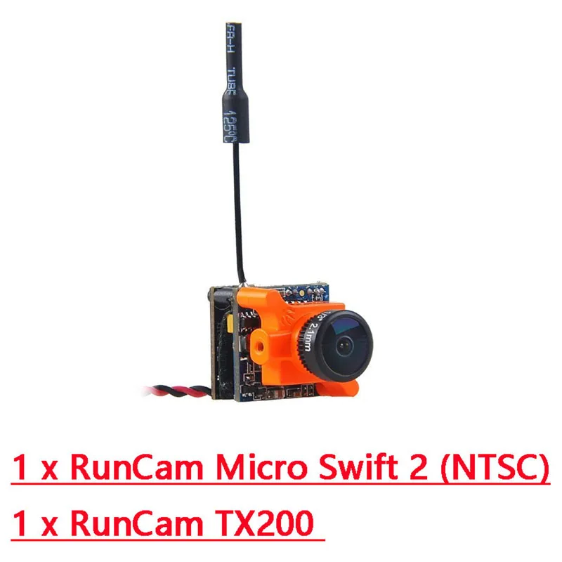 Runcam Micro Swift 2 FPV камера 600TVL 2,1 мм/2,3 мм FOV 160/145 градусов 1/3 ''CCD Встроенный OSD& Runcam TX200U скидка 20 - Цвет: 2.1 NTSC with TX200U