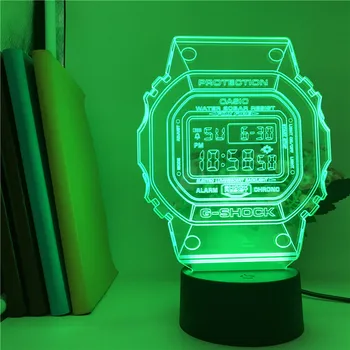 

Sports Watch Bluetooth Control 3D Light Lamp Lamp with Motion Sensor Star Projector Multi-color Christmas 3D Night Light Lamp