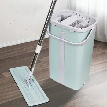 

Mop and Bucket Squeeze for Washing Floor Cleaning Tool Wipe Magic Help Lightning Offers Practical Home Wet Household Accessories