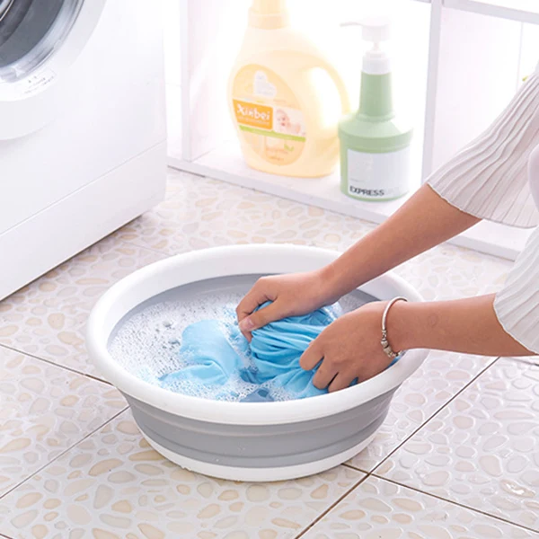Большой размер портативный пластиковый умывальник для мытья машинной одежды для мытья овощей складные бассейны домашние кухонные принадлежности для путешествий