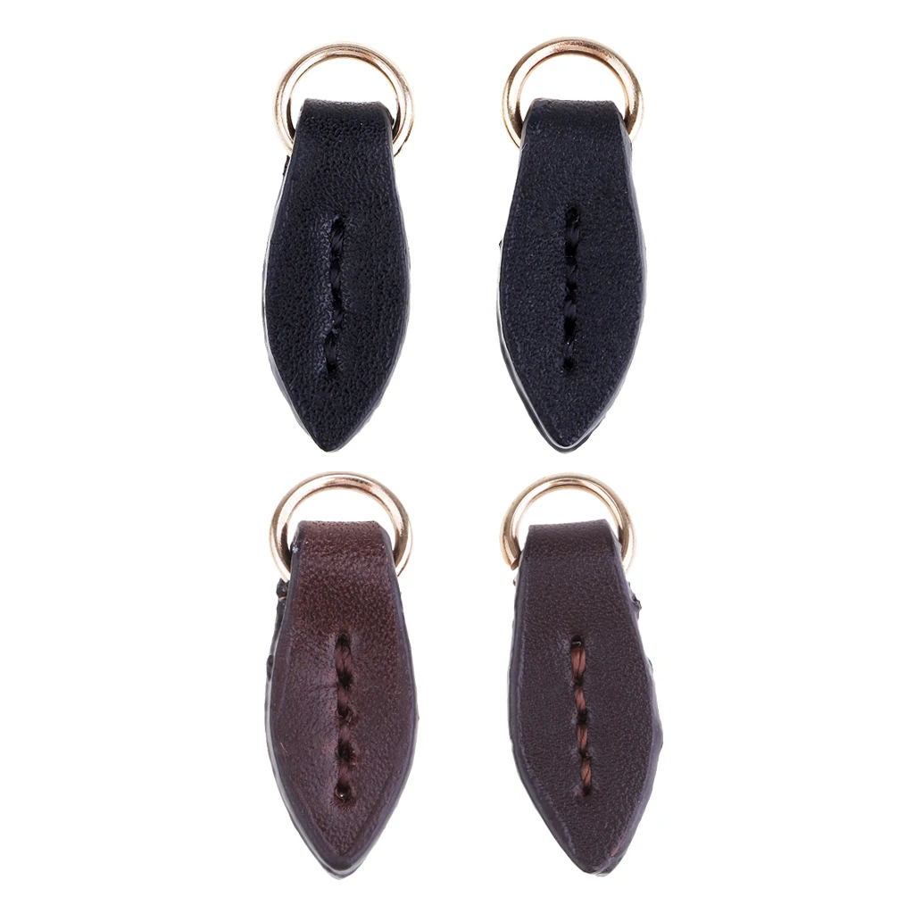 4 шт. сменные застежки молнии в форме листа из искусственной кожи фиксаторы на для