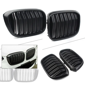 

For BMW X3 X4 G01 G02 Matte Black Car Front Hood Kidney Grille 2018 2019 2020 ABS Plastic Racing Grills Mesh Grill Protection