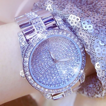 

Bayan Kol Saati Woman Watches 2020 Top Brand Luxury Dress Diamond Watch Women Crystal Sliver Ladies Watches Female Wristwatch