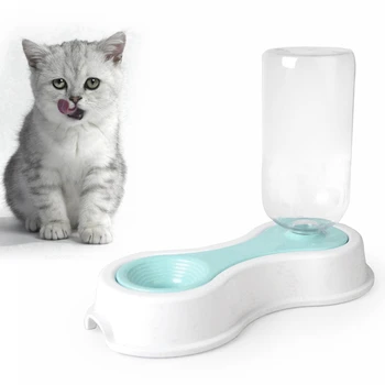 

500ML Pet Water Dispenser Station Pet Waterer For Dog Cat Floating Water Drinking Fountain Bottle Bowl No Wetting Moustache