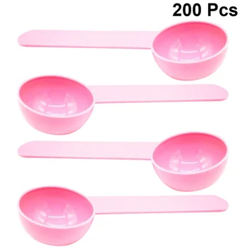 

200Pcs DIY Facial Mask Measuring Spoons For 15g Long Handle Scoop Mask Powder Gauge Beauty Tools For Home Beauty Salon (Pink)