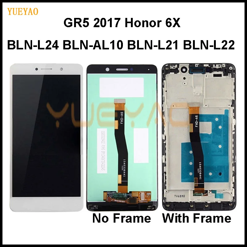 Для Huawei ЖК-дисплей для Honor 6X BLN-L24 BLN-AL10 BLN-L21 кодирующий преобразователь сенсорного