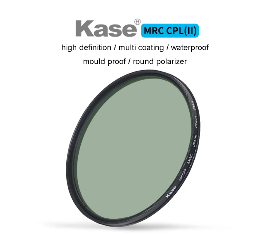 Kase; большие размеры 37-43/46/49/52/55/58/62/67/72/77/82/86/95/105 мм MRC CPL II HD мультипросветление с каждой стороны оптическое Стекло круговой поляризатор фильтр для объектива