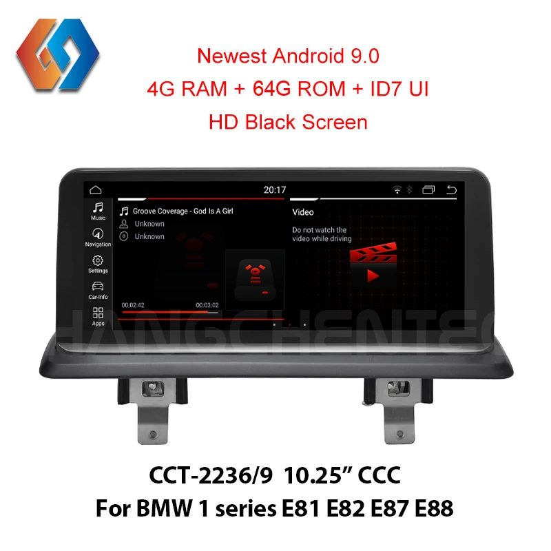 Clearance ID7 64G Android 9 Screen for BMW 1 series E81 E82 E87 E88 CCC Car Multimedia GPS Navigation Support OEM iDrive BT Camera PDC SWC 0