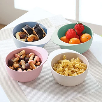 

Cute cartoon Mickey children's plate creative high quality bamboo fiber noodle dish children fruit salad soup bowl