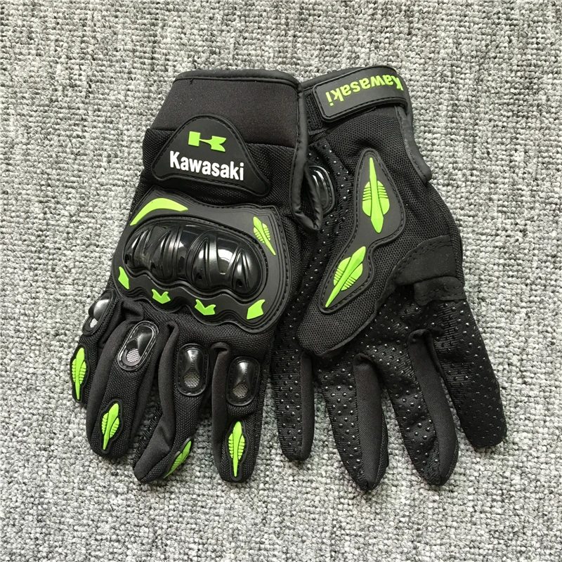 1 пара для Kawasaki мода полный палец мотоциклетные перчатки Мотокросс Luvas Guantes мото внедорожные защитные шестерни перчатки