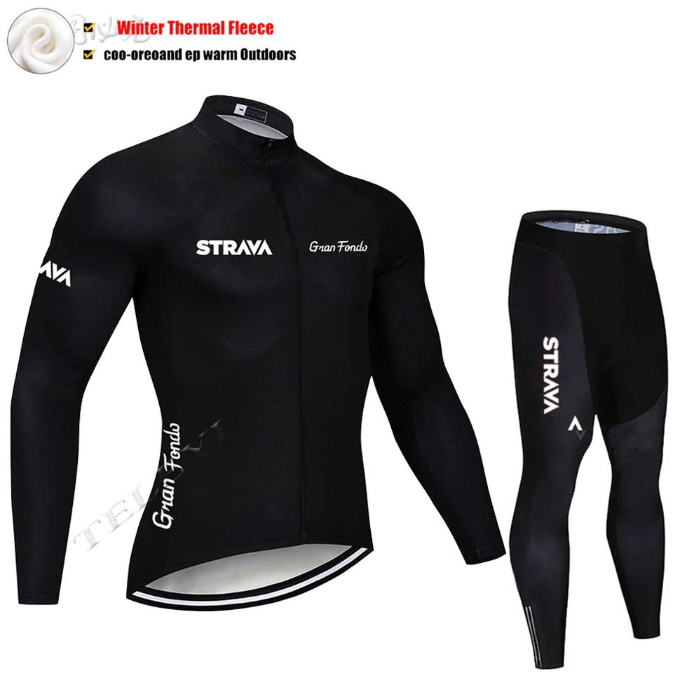 Pic Color STRAVA зимний термальный флисовый комплект для велоспорта, одежда для велоспорта, супер теплая одежда для горного велосипеда, комплект одежды для гоночного велосипеда - Цвет: Pic Color