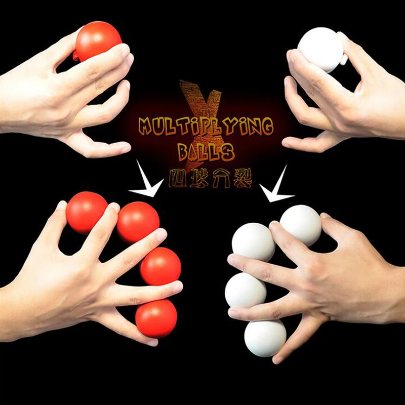 Размножающиеся шары от одного до четырех шариков для профессионального волшебника, сценические иллюзии, аксессуары для фокусов, реквизит из металла