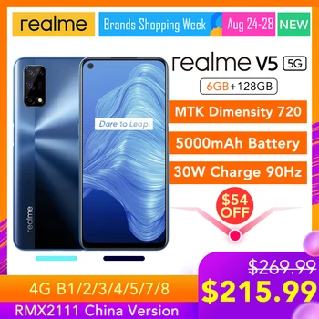 realme V5 5G 6GB RAM 128GB ROM Helio 720 90Hz Display 30W Flash Charge 5000mAh 48MP Camera Support Multi Language Play Store