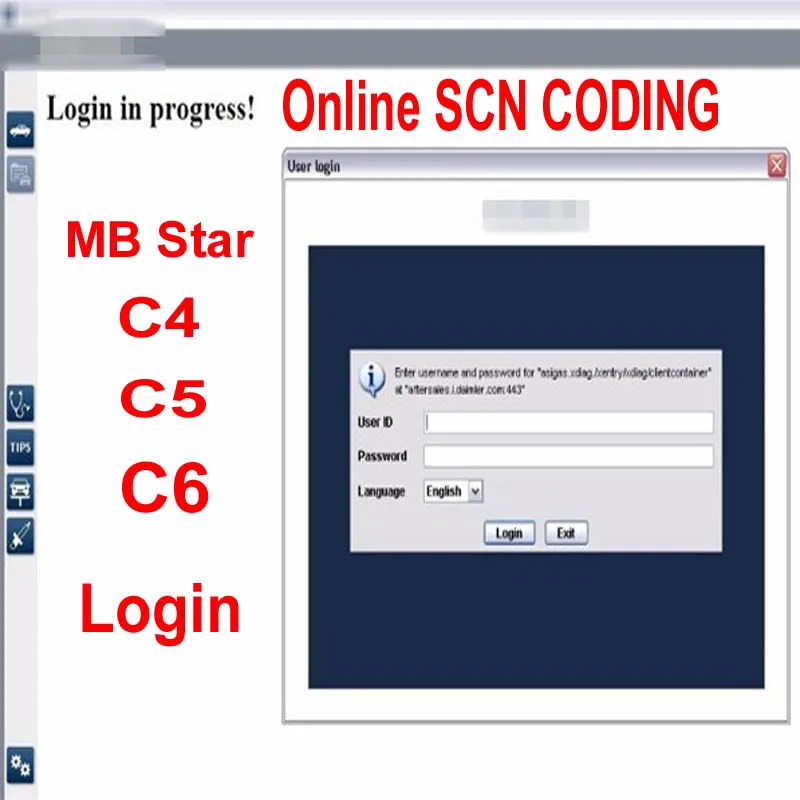 Программатор SCN для диагностики mb star C4 C5 C6 SD онлайн вход в систему кодирования SCN| |