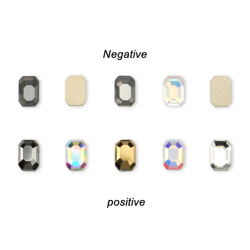 20 pcs Nail Art Rhinestones Flat Back Rectangle Shape Glass Crystal stone For 3D Nail Design Art Rhinestones Decorations