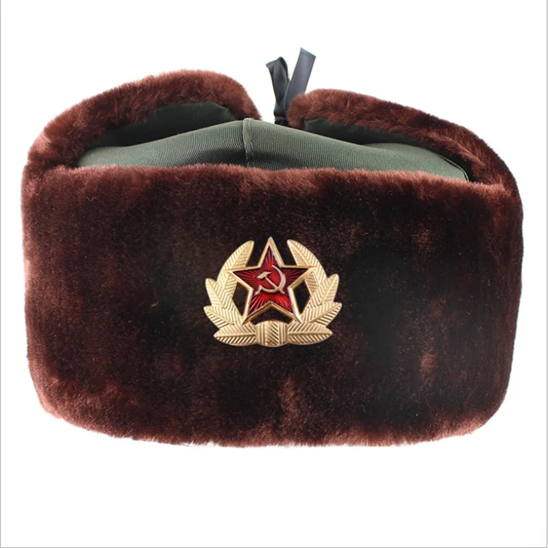 WZCX, советские военные значки, летчик, охотник, шапка, ветрозащитная, холодная защита, уличная ушанка, мужские снежные шапки